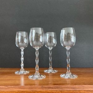 Wavy Longstem Drinking Glasses Set